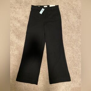 LOFT Black Palmer wide leg Mid-Rise Jeans NWT